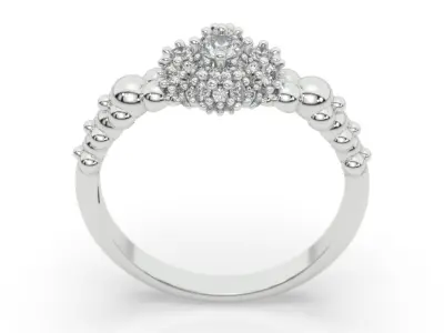 diamond bubbls ring 3D print model