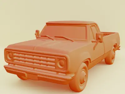 Dodge D100 Pickup Truck 1974 Car Printable 3D print model