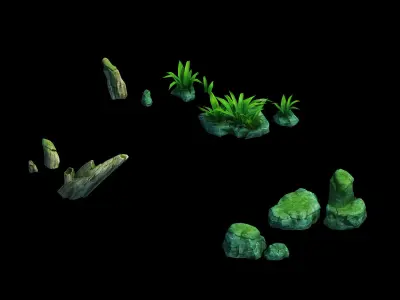 Stone Yunmengze - Stone - Plant 3D model