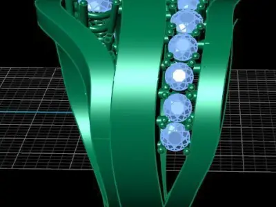 Luxury Wedding Diamond Ring 3D print model purchase