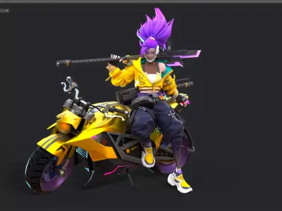 racing driver 3D model