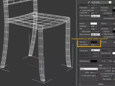 Acrylic Dining Set 3D model