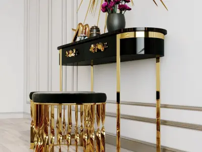 Console table with decor by Koket 3D model