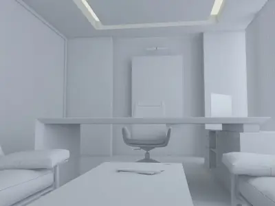 Modern Luxury Office - Manager Room Scene  3D model