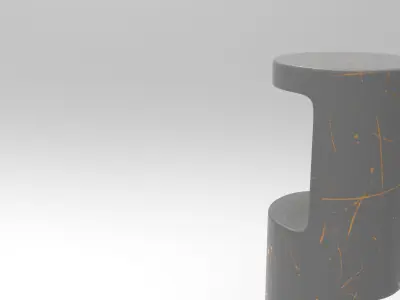 Laopy Stool Low-poly 3D model