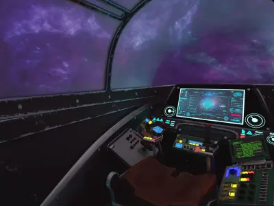 Spaceship interior Free low-poly 3D model