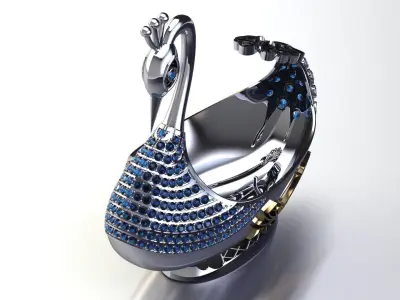 Peacock Decoration Project 3D print model