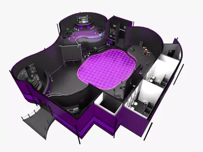 Night Club Complete - Interior Exterior Environment Design Low-poly 3D model