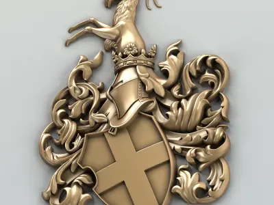 Coat of arms decorative 001 3D model