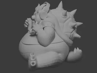 Fat Bowser Ate Too Much 3D print model