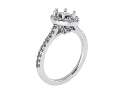 Marquise Halo Ring 4017 3D print model