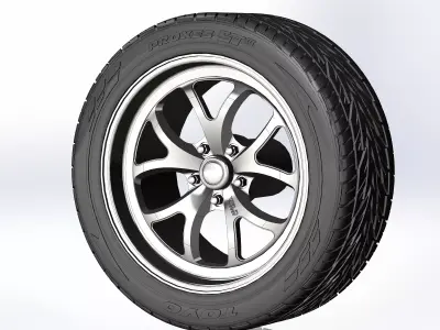 Custom wheels Weld Racing S76 for your scale model 3D print model