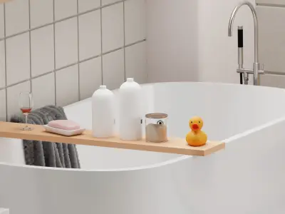 Cozy bathroom 3D model