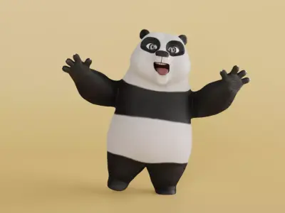 3D Panda Character  3D model