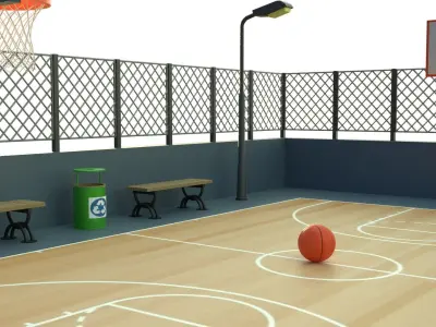 basketball court 3D model