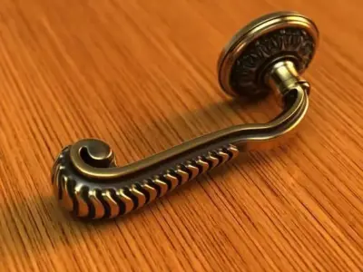 Brass Door Handles  3D model