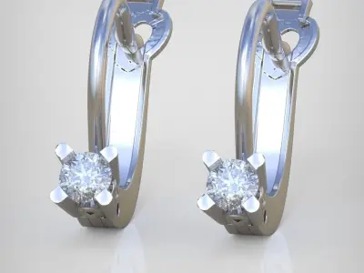 Earring model 241 3D printable model 3D print model