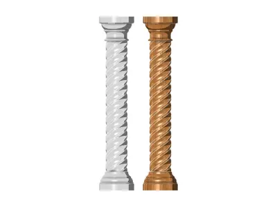 Spiral flutes classical column 3D print model