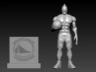 NBA - Golden State Warriors mascot statue - 3d Print 3D print model