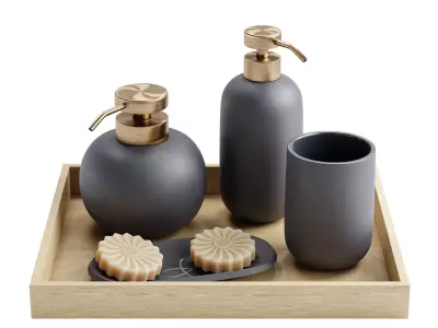 Soap Dispenser Set 3D model