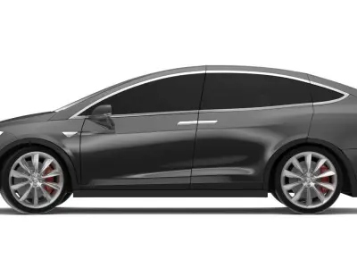 2017 Tesla X Multi Colors 3D model
