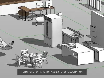 furniture collection for interior and exterior design