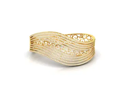 Women Bracelet 3dm STL Render Details 3D print model