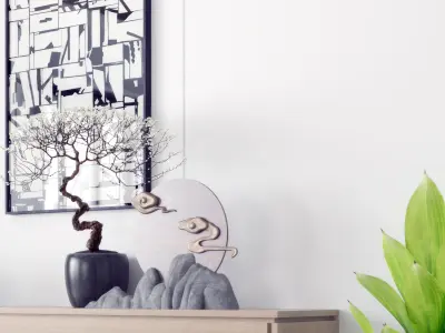 Zen Chinese decoration New decorative 3D model