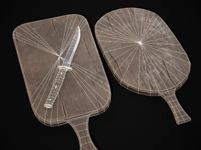 Wooden Cutting Boards Low-poly 3D model