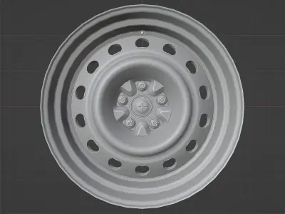 Steelie Wheels - Game Ready Low-poly 3D model