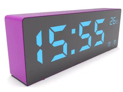 CLOCK PURPLE BLUE Low-poly 3D model