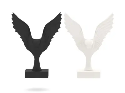 Bird Statue for decoration Low-poly 3D model