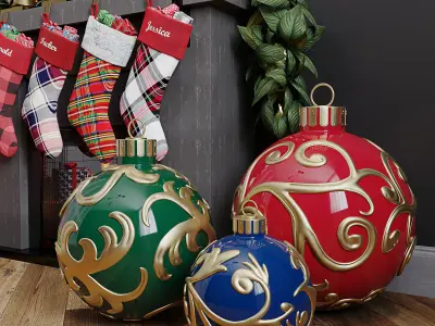 Christmas decor set 02 3D model