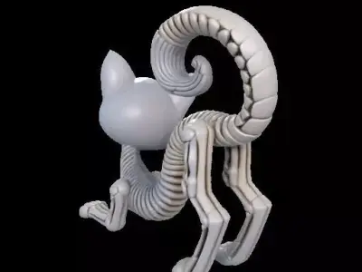 Flexi Monster High Halloween Cat 3D print model