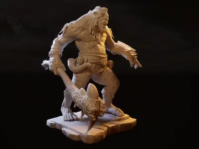 Wild troll printable 3D print model