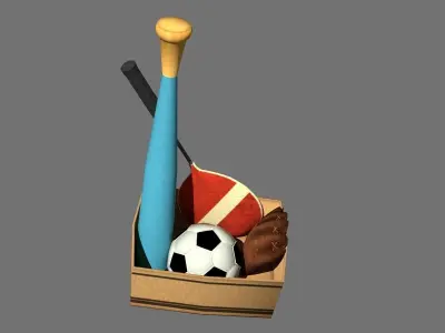Sport equipment box 3D model