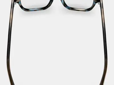 Clark Eyeglasses in Blue Marblewood 3D model