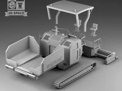 asphalt paver 3D print model