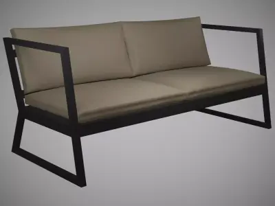 Loft Sofa for creating an interior Free low-poly 3D model