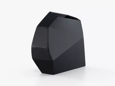 Black Vase Origami Small Low-poly 3D model