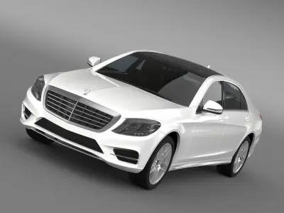 AMG Mercedes Benz S 500 Lang V222 2016 3D model