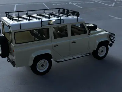 Land Rover Defender 110 Station Wagon HDRI 3D model