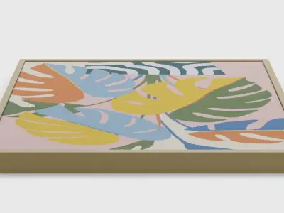 Pop Wall Art - Modern Colorful 3D Artwork - Blender Low-poly 3D model