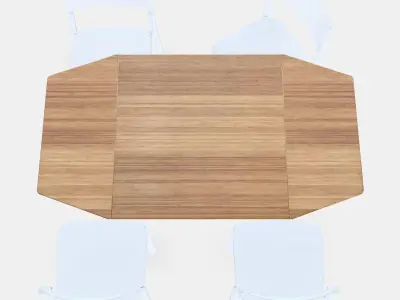 IKEA PS 2012 - JANINGE Table and 4 chairs Low-poly 3D model