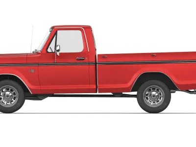 Pickup truck F-100 1976 3D model