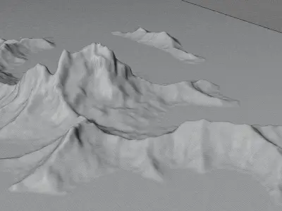 Bora Bora 3d model terrain 3D model