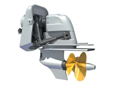 Boat Engine 3D model