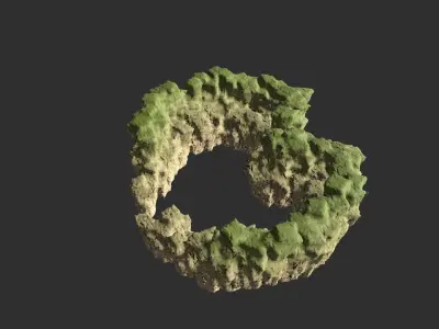 8k Love Hills heart shape terrain landscape 3D model