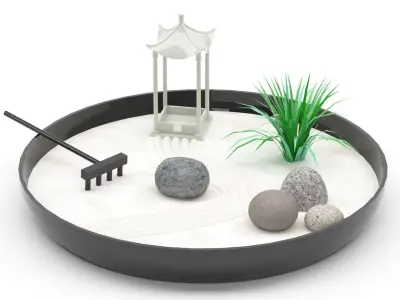 Miniature zen garden  3D model