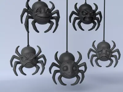 Halloween Spider Collection  Fun Spooky Decoration Models 3D print model